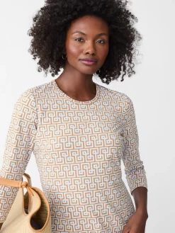 J.McLaughlin Signature Tee in South Coast Key Brown/Blue Online