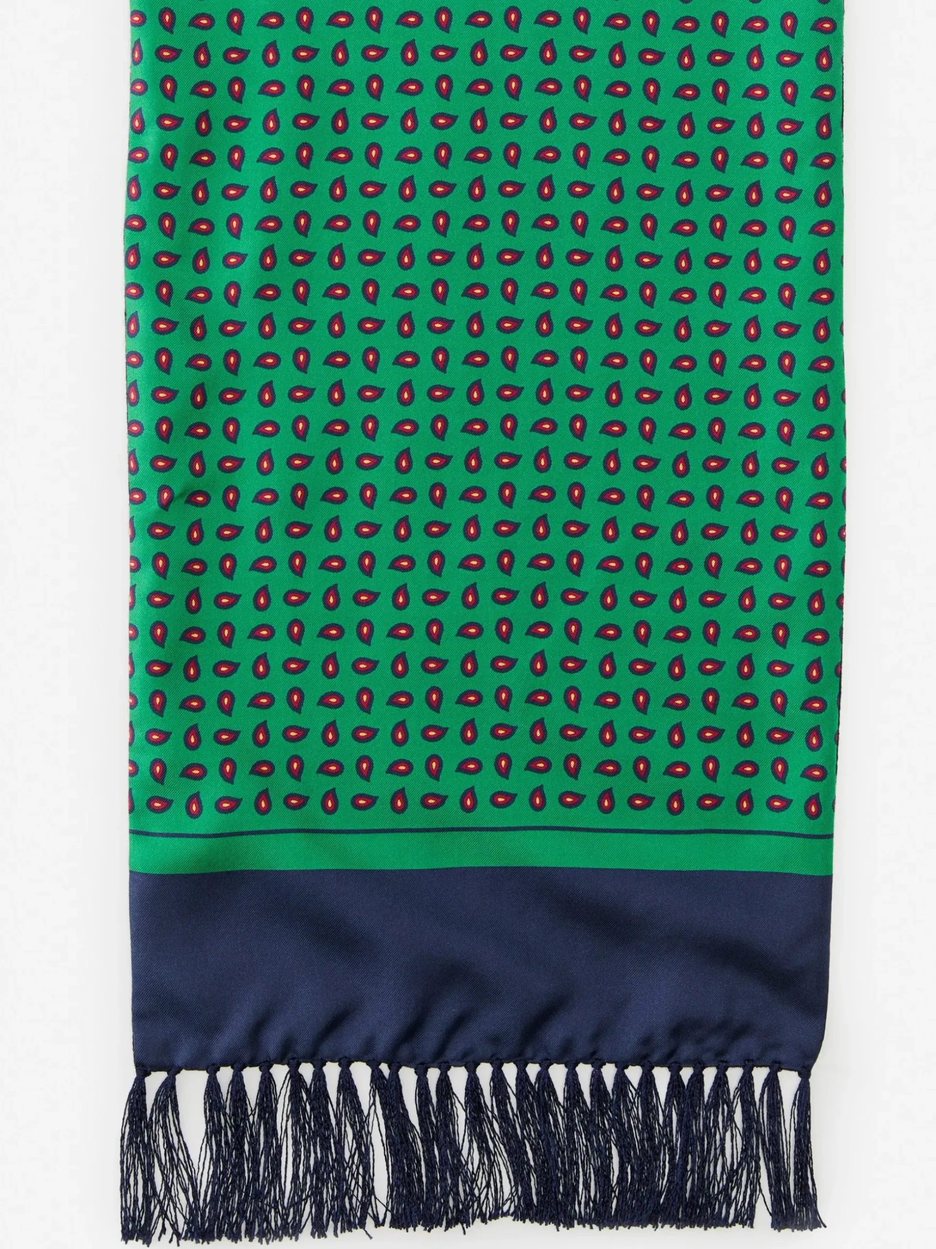 J.McLaughlin Silk Scarf in Pine Green/Navy Discount