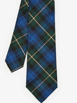 J.McLaughlin Silk Tie in Plaid GreenMulti Sale