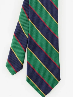 J.McLaughlin Silk Tie in Stripe Green/Blue Sale
