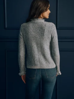 J.McLaughlin Simone Cardigan Denim/White Best