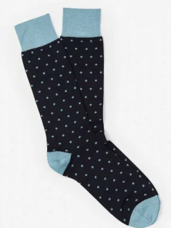 J.McLaughlin Socks in Polka Dots Aqua/Navy Hot