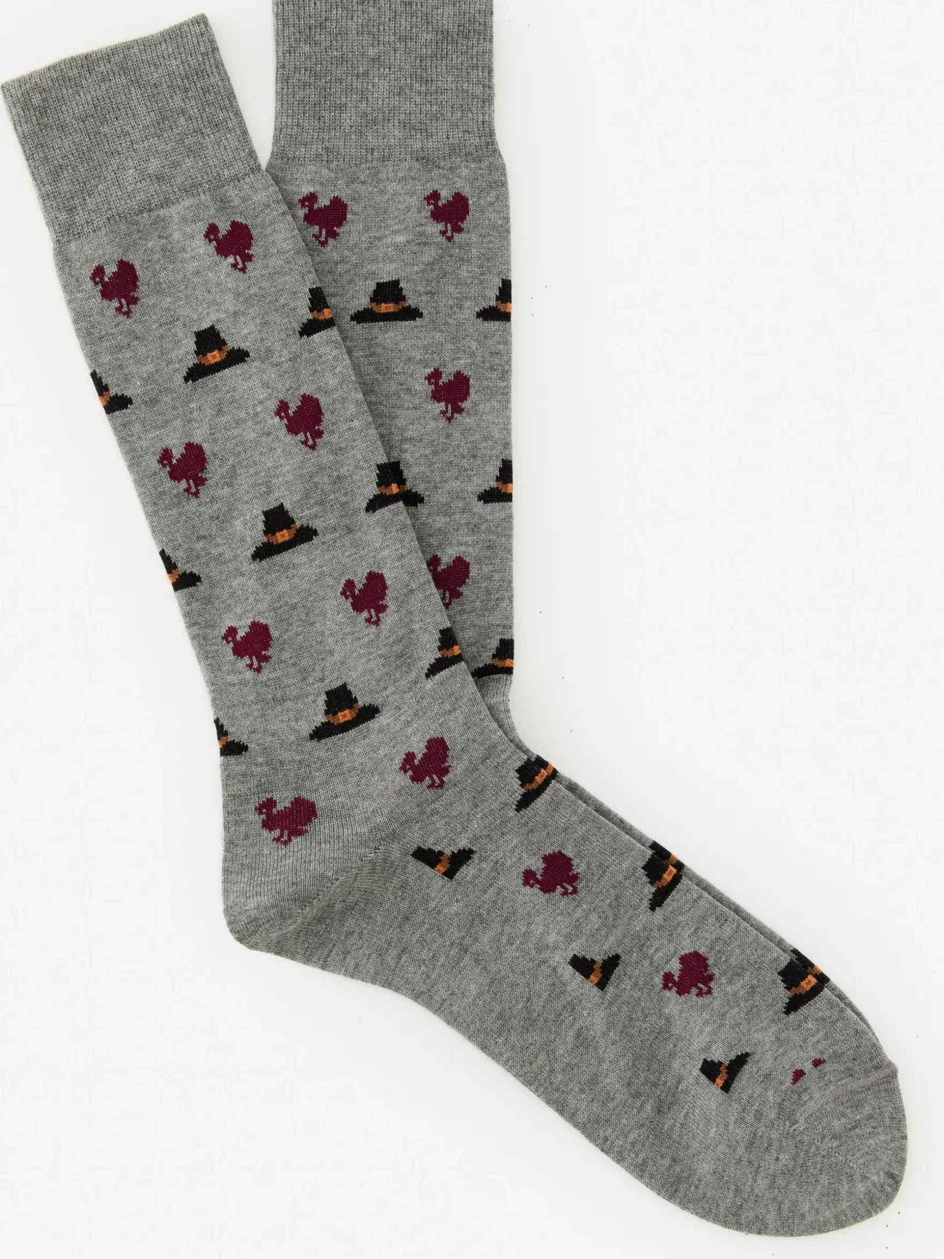 J.McLaughlin Socks in Turkey u0026 Pilgrim Hat MediumHeatherGray Sale
