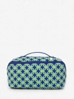 J.McLaughlin Stash Cosmetic Bag in Splendor Link Blue/Green Sale