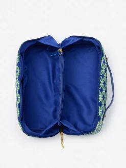 J.McLaughlin Stash Cosmetic Bag in Splendor Link Blue/Green Sale