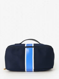 J.McLaughlin Stash Cosmetic Bag in Stripe Navy/Blue Best