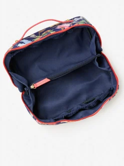 J.McLaughlin Stash Cosmetic Bag in Watercolor Petals Navy/Multi New