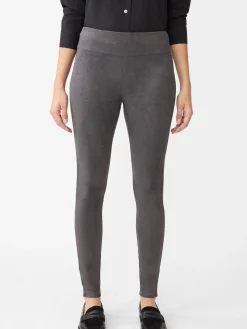 J.McLaughlin Suri Faux Suede Leggings DarkCharcoal New