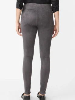 J.McLaughlin Suri Faux Suede Leggings DarkCharcoal New