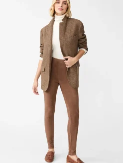 J.McLaughlin Suri Faux Suede Leggings Hazelnut Sale