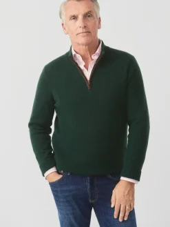 J.McLaughlin Tate Cashmere Sweater BottleGreen Clearance