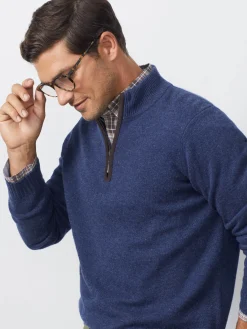 J.McLaughlin Tate Cashmere Sweater DarkDenim Hot