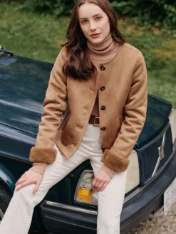 J.McLaughlin Telluride Faux Suede Jacket Sand Best