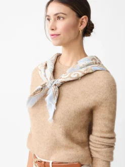 J.McLaughlin Tenley Alpaca Blend Sweater HeatherCamel Best