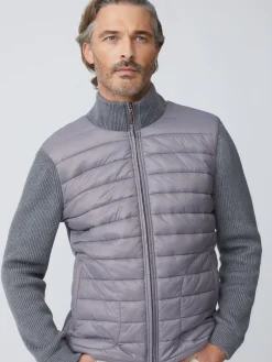 J.McLaughlin Torino Zip Up Gray Fashion