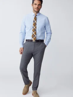 J.McLaughlin Tropical Wool Oxford Pants HeatherCharcoal Fashion