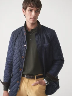 J.McLaughlin Upland Quilted Jacket Navy New