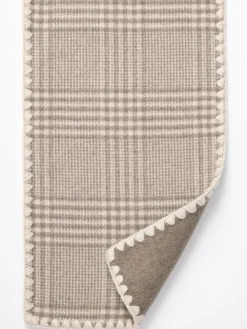 J.McLaughlin Valais Scarf in Glen Plaid OffWhite/Gray Best