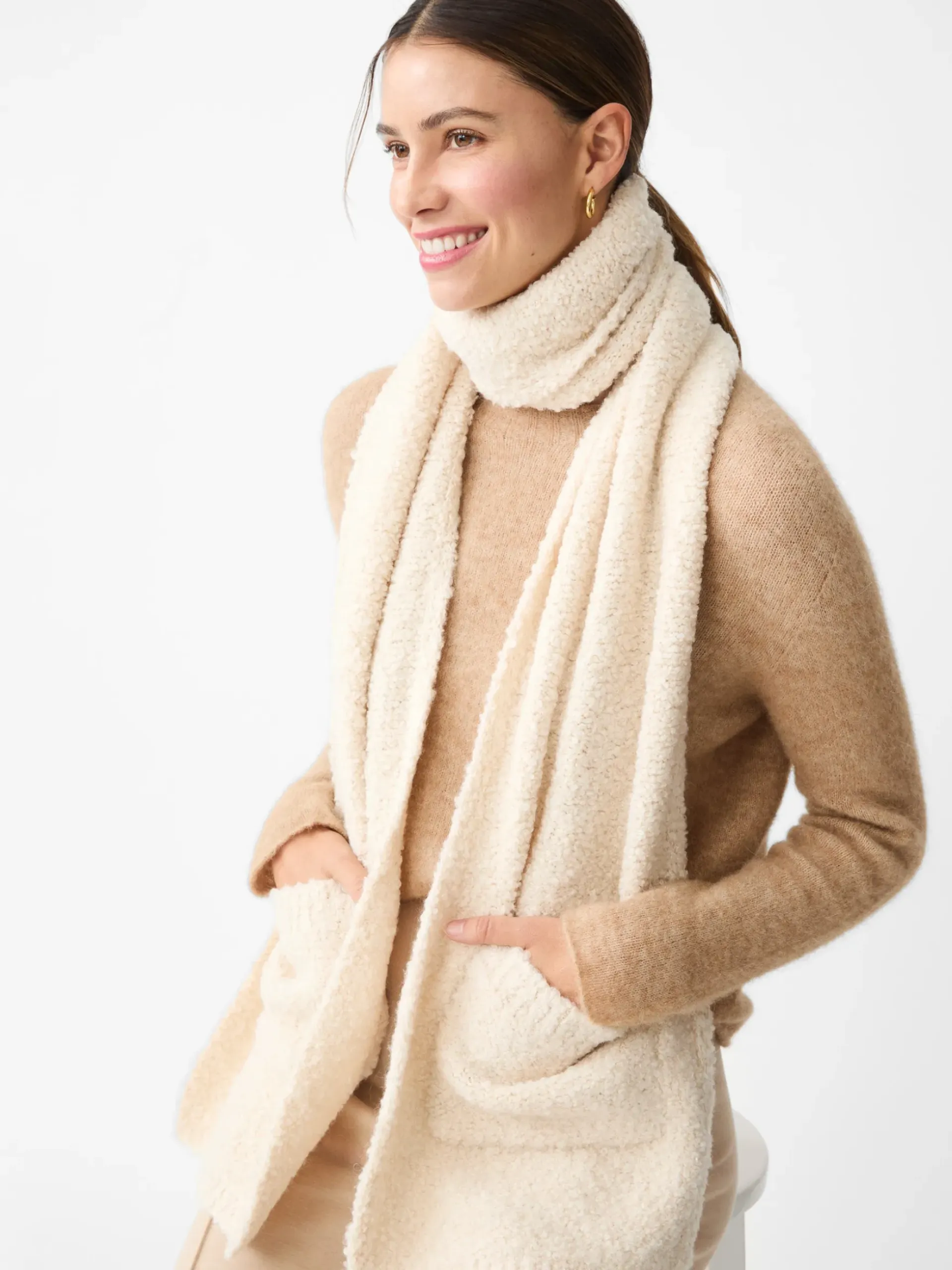 J.McLaughlin Verbier Scarf Cream Sale