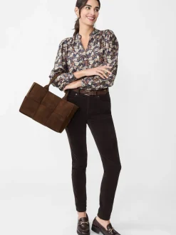 J.McLaughlin Watson Velvet Jeans DarkChocolate Discount