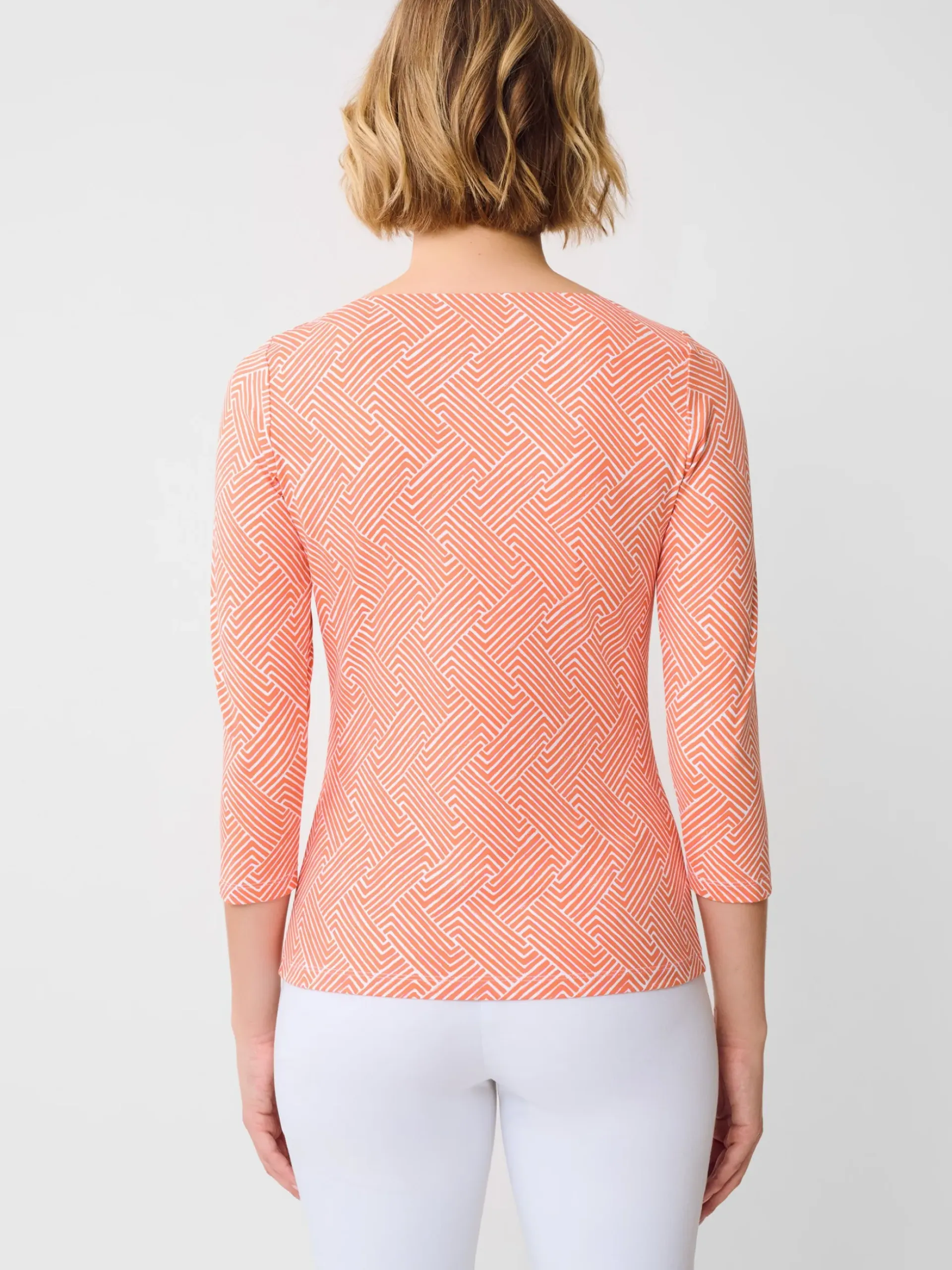 J.McLaughlin Wavesong Tee in Volley White/Orange/Pink Best