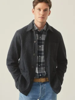 J.McLaughlin Weekender Jacket in Herringbone Navy/Gray Discount