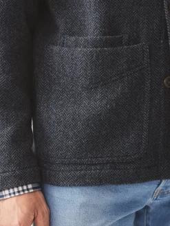 J.McLaughlin Weekender Jacket in Herringbone Navy/Gray Discount