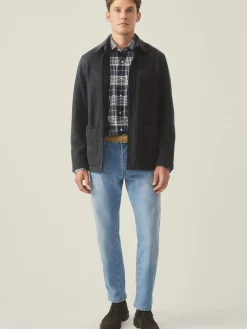 J.McLaughlin Weekender Jacket in Herringbone Navy/Gray Discount