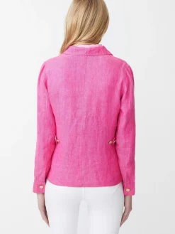 J.McLaughlin Willow Linen Jacket HotPink Hot