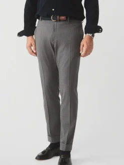 J.McLaughlin Wool Flannel Oxford Pants HeatherGray New