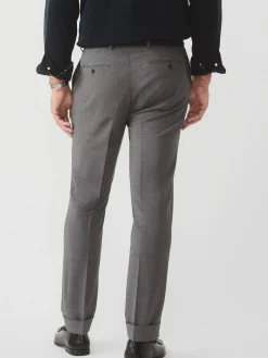 J.McLaughlin Wool Flannel Oxford Pants HeatherGray New