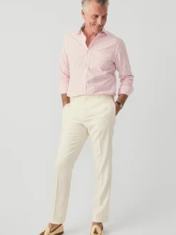 J.McLaughlin Wool Gaberdine Oxford Pants OffWhite Outlet