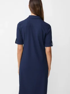 J.McLaughlin Yolanda Dress in Riptide Jacquard Navy Best