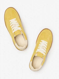 J.McLaughlin Zibby Suede Sneakers Mustard Fashion