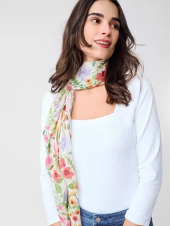 J.McLaughlin Zuma Tee in Riptide Jacquard White Hot